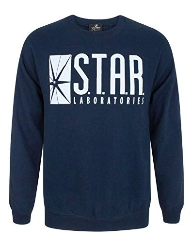 Flash TV STAR Laboratories Unisex Navy Sweater Sweatshirt Medium