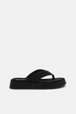Flat Chunky Sandals - Black