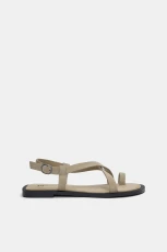 Flat Strappy Leather Sandals