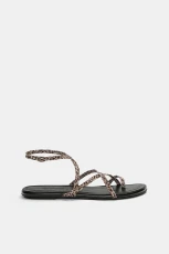 Flat Strappy Leopard Print Sandals