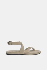 Flat Strappy Sandals - Taupe