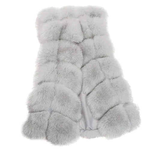 Fleece Gilet for Women UK Clearance Faux Fur Gilets Teddy Bear Zip Up Vest Sherpa Fluffy Waistcoat B