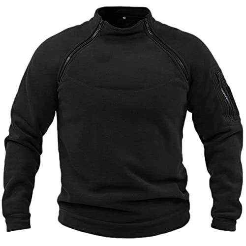 Fleece Pullover Men's Military Outdoor Fleece Jacket Warm Tactical Combat Fleece Pullover Tactical J