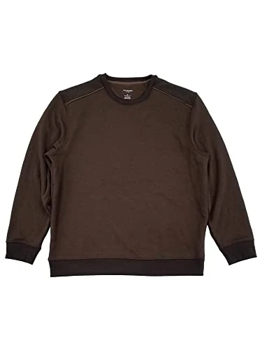 Flex Mens Delicioso Brown Classic-Fit Crewneck Pullover Sweatshirt XL, Delicioso Brown, XL