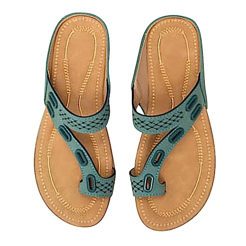 Flip-Flops For Women, Flat Sandals Soft-Soled Shoes Open-Toe Breathable Supple Indoor Outdoor For Su