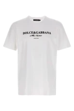 Flock print t-shirt White/Black Size