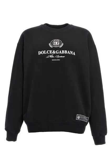 Flocked logo sweatshirt - Black