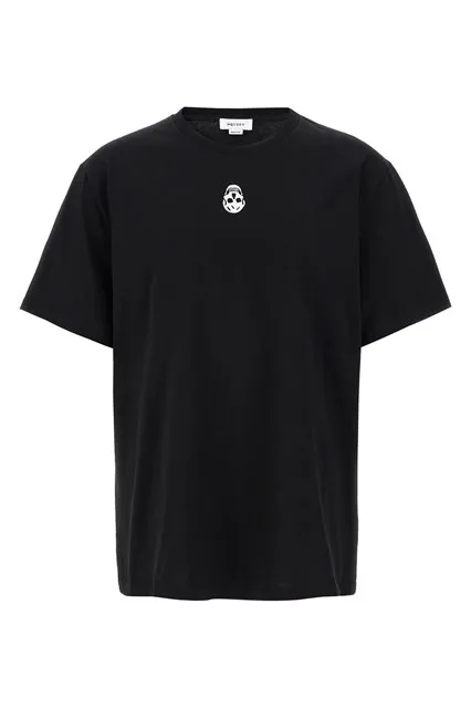 Flocked Skull T-shirt - White/Black