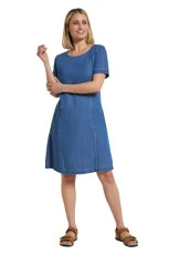 Flora Womens Denim Dress - 100% Cotton Ladies Dress, Lightweight, Breathable, Relaxed Fit, Crew Neckline - Best for Travelling, Outdoors Denim 14 Flora Womens Denim Dress - 100% Cotton Ladies Dress, Lightweight, Breathable, Relaxed Fit, Crew Neckline - Best for Travelling, Outdoors Denim 14