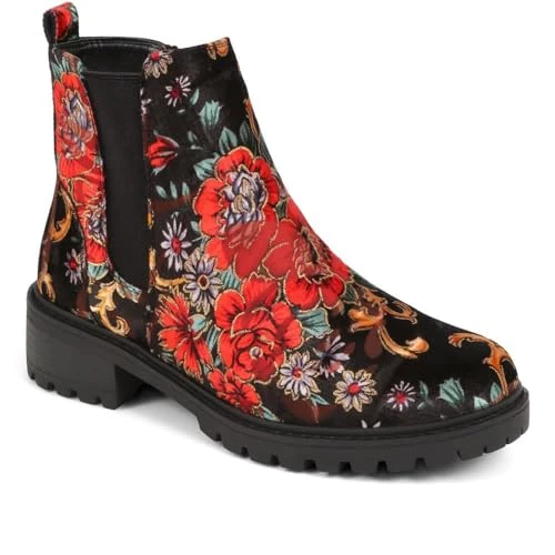 Floral Chelsea Boots - Floral Size 5