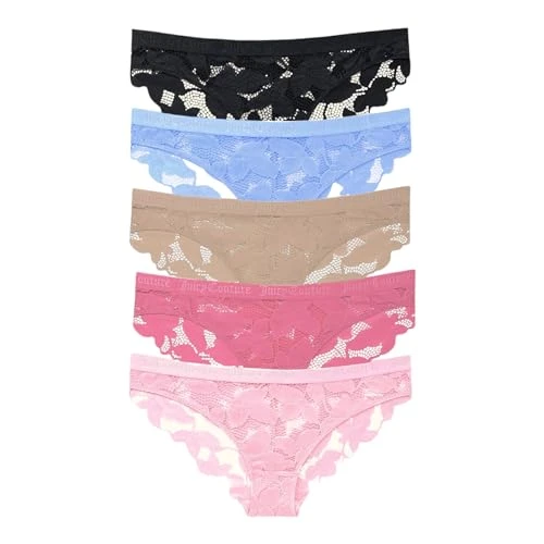 Floral Lace Bikini Panty 5 Pack, 5pkaw, L