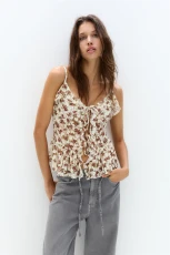 Floral Lace Top - Ecru