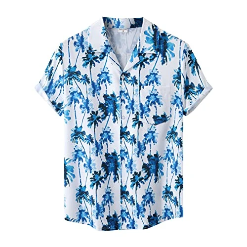 Floral Mens Shirt,Printed Shirt Beach Shirt Hawaiian Shirts for Men Men Hawaiian Shirt Mens Flannel 