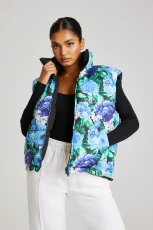 Floral Reversible Gilet Blackpattern /