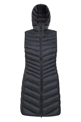 Florence Womens Long Padded Gilet - Water-Resistant Sleeveless Jacket with Microfibre Insulation & S