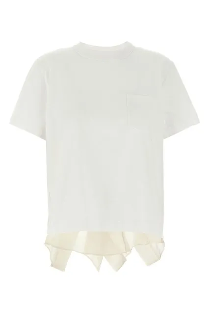 Flounced T-shirt - White