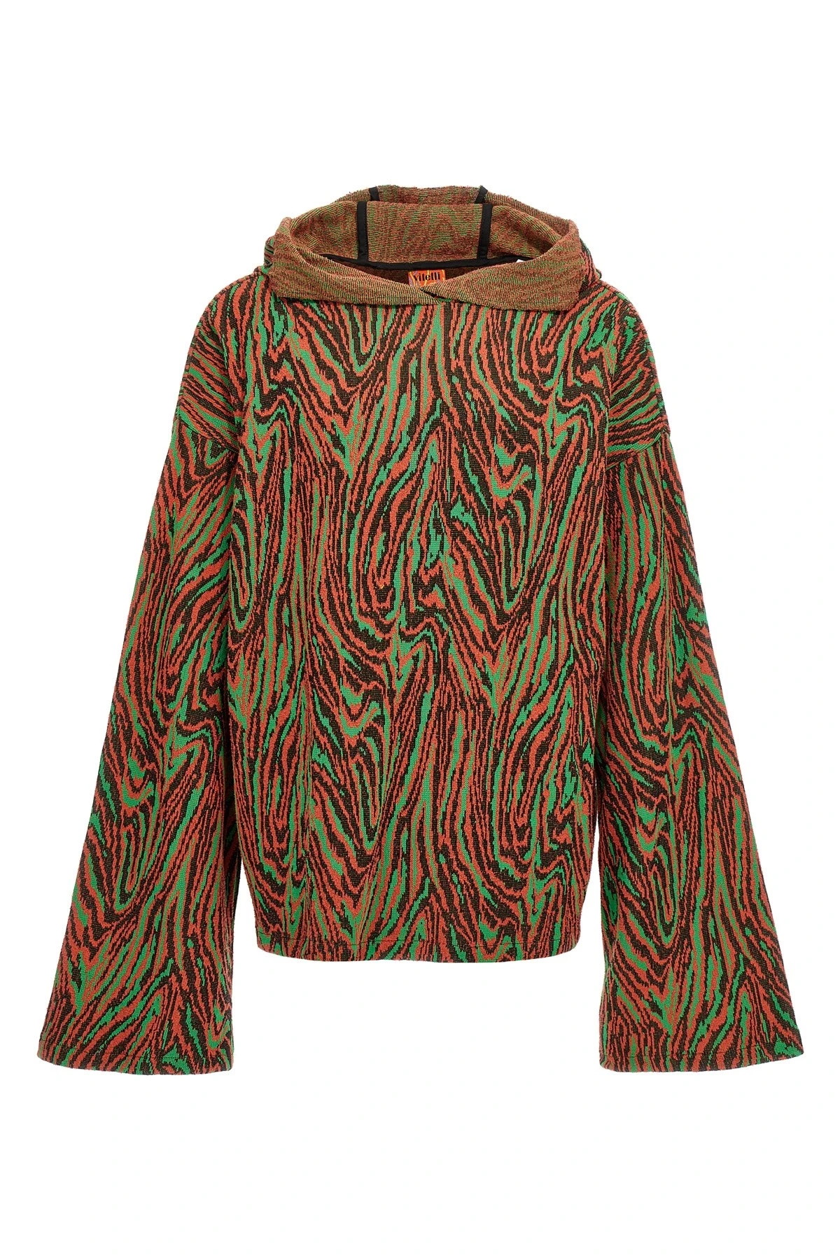 Flow Jacquard Hooded Sweater Size
