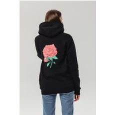 Flower Hoodie Black XL Hoodie Tops Unisex Genderless Sustainable