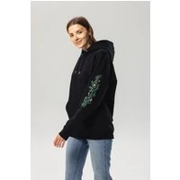 Flower Tree Hoodie Black XL Hoodie Tops Unisex Genderless Sustainable