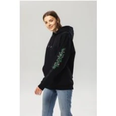 Flower Tree Hoodie Black XL Hoodie Tops Unisex Genderless Sustainable