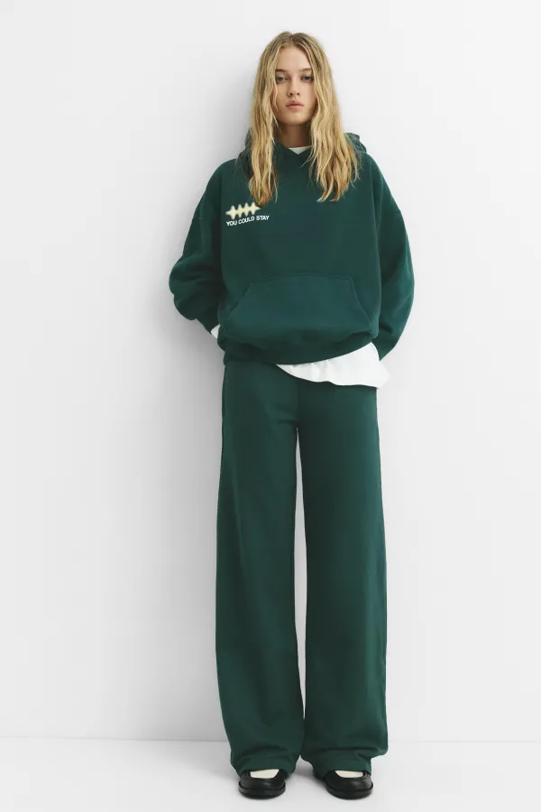 Flowy Tracksuit Bottoms - Bottle
