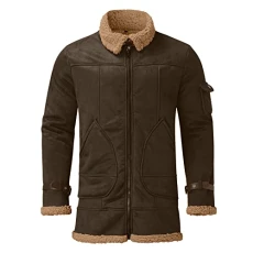 Fluffy Coat Men - Casual Fleece Jackets For Men Winter Coat Zip Up Thick Winter Warm Windproof Jacket Plain Colour Lapel Thicken Cool Zipper Patchwork Jacket Coats With Plush Collar