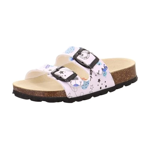 Footbed Slippers Not Applicable, White/Multicoloured 1070, 25 EU Wide, White Multicoloured 1070, 7.5