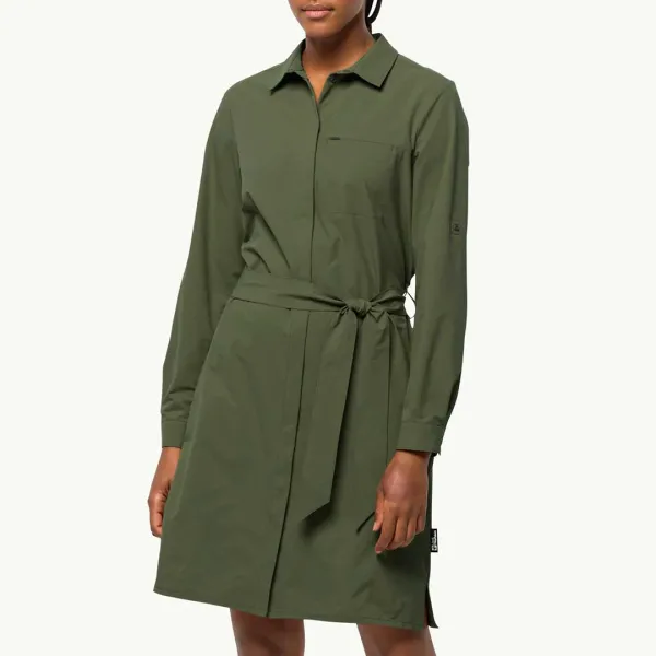 Forest Green Light Wander Shirt Dress