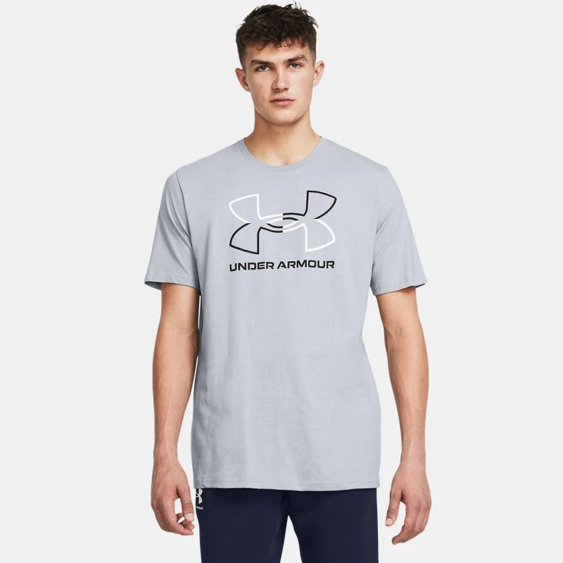 Foundation Mens Short Sleeve Mod Gray Medium Heather / White / Black