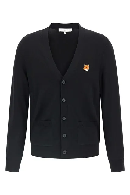 Fox Head cardigan - Black
