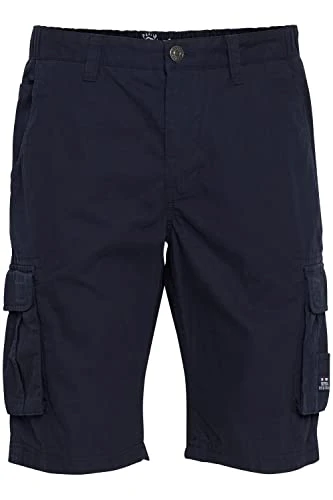 FQArin Men's Cargo Shorts, Bermuda Shorts, Elasticated Waistband with Cords and Stretch, Regular Fit, Navy Blazer (193923), XL