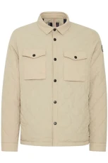 FQJacob Men's Quilted Jacket Lightly Padded Shirt Collar Regular Fit, Crockery (161104), S