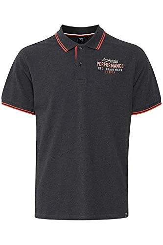 FQWiar Men's Polo Shirt T-Shirt with Classic Polo Shirt Collar, Charcoal Mix (200278), M