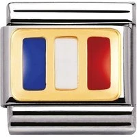 France Flag Charm - Stainless Steel