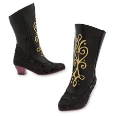 Frozen Anna Costume Boots for Kids Size 9/10 YTH Black Frozen Anna Costume Boots for Kids Size 9/10 YTH Black
