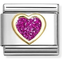 Fuchsia Heart Charm