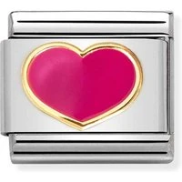 Fuchsia Pink Heart Charm