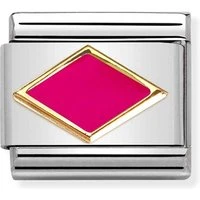 Fuchsia Pink Rhombus Charm