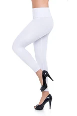 Full Lenght Womens Fleece Lined Leggings - Thick High Waisted Cotton Women's Leggings, Thermal Leggings Warm Pants Plus Size Lwpp28 White