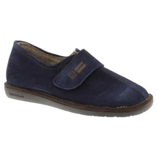Full Suede Slipper with Velcro Fastening 45 EU Blue Full Suede Slipper with Velcro Fastening 45 EU Blue