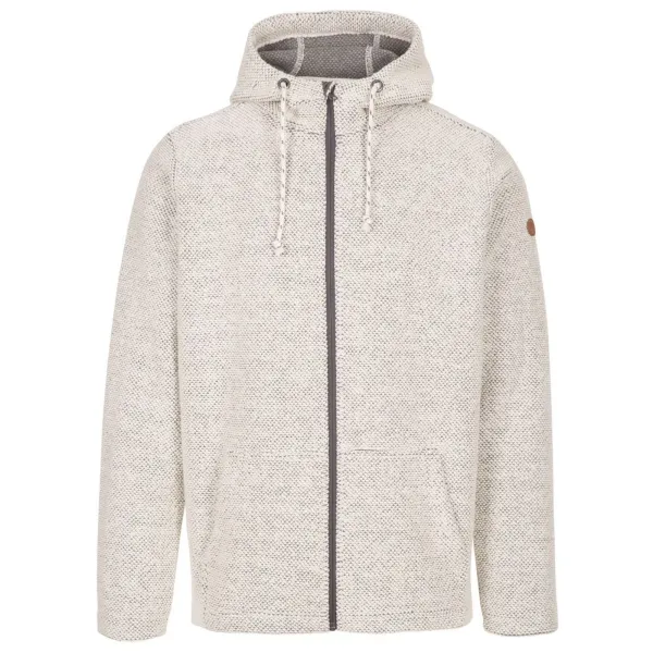 Full Zip Hoodie Scawton Cotton Off White Marl - White