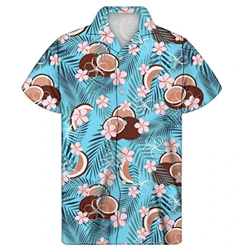 Funky Men's Hawaiian Shirt Summer Holiday Beach Party Surfing Short Sleeve Standard Fit Button Down 