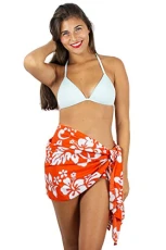 Funky Sarong Small Hibiskus, Orange, Unicut