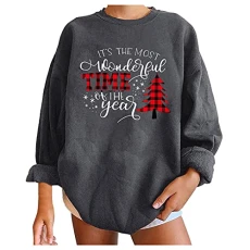 Funny Women Christmas Costumes Womens Long Tops Teacher Gifts Women’s Printed Christmas Round Neck Sweatshirt Casual Sweater Pullover Fashion Long Sleeve Blouse Top Party Shopping Clearance Store Funny Women Christmas Costumes Womens Long Tops Teacher Gifts Women’s Printed Christmas Round Neck Sweatshirt Casual Sweater Pullover Fashion Long Sleeve Blouse Top Party Shopping Clearance Store