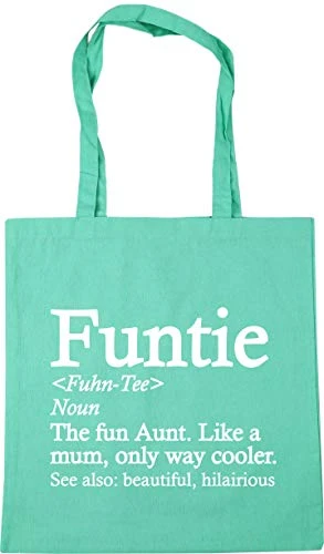 Funtie Defintion Fun Auntie Tote Shopping Gym Beach Bag 42cm x38cm, 10 litres