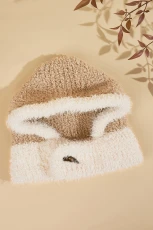 Fuzzy Knit Beanie - Neutral
