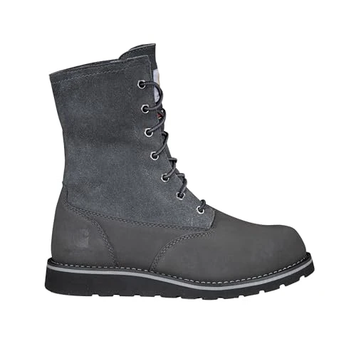 FW8089-W9.5M Waterproof Sherpa Lined Fold Down Winter Wedge Boot Dark Grey 9.5M