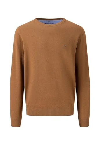 Fynch Hatton Men`s Crew Neck Jumper - 1314-210 801-Walnut Brown-XXL