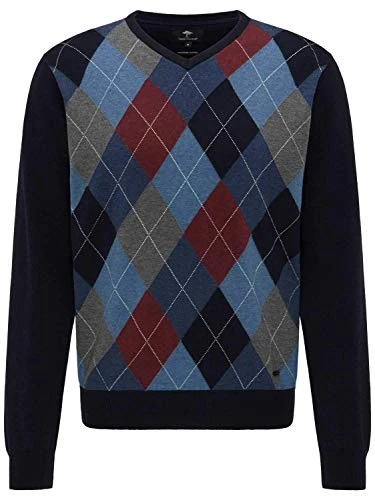 Fynch Hatton Men`s V Neck Jumper -1220-228 1616 Blue