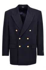 Gabardine Double Breast Blazer Jacket Size IT